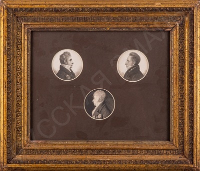 Неизвестный художник. Три физионотраса. 1810-е годы.