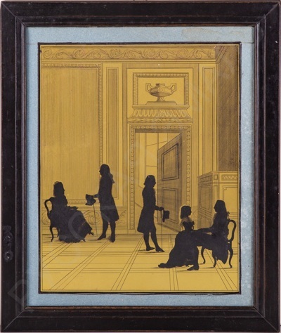 Семейный портрет в дворцовом интерьере в технике эгломизе