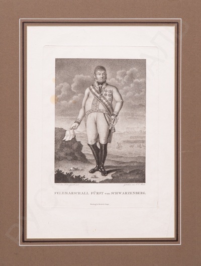Бок (Bock), И.К. Портрет австрийского фельдмаршала князя Карла Филиппа Шварценберга. 1813 год.