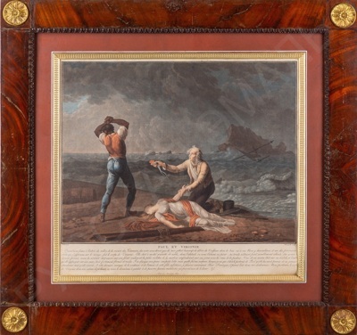 Декурти (Descourtis), Шарль Мельхиор (1753-1820). Поль и Виргиния. 1800 год.